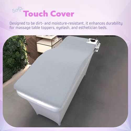 Lash Bed Topper ? Ergonomic Memory Foam Pad with Plush Cover, Spa Table Cushion for Eyelash Tech, Salon Mattress for Beauty Beds, Compatible with Massage and Spa Setups ? 28/70" (71/178 cm), Gray
