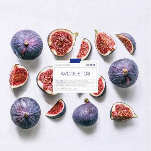 KORRES Avgoustos Eau de Toilette, Fig & Citrus Spray, Unisex Scent with Mandarin Lavender Bergamot, Fig Lemon Leaf Middle, Ambergris Cedarwood Base, Fruity Woody Aroma for Women & Men, 1.69 Fl Oz