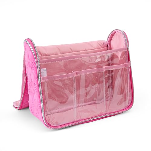 Juicy Couture Pink Makeup Bag Cosmetics Organizer Travel Essentials Hanging Hook Heart Velour