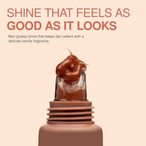Palladio Butter Balm - Hydrating Lip Balm with Sheer Tint, Aloe, Peptides, Shea Butter, and Vegan Formulation for Instant Moisture, Shine, and Soothing Lip Care, Caramel Glazed