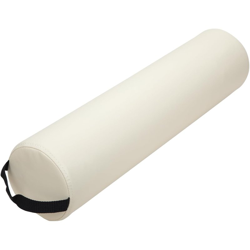 ForPro Full Round Bolster Pillow - Crème Oil and Stain-Resistant Massage and Yoga Support | 6” R x 26” L