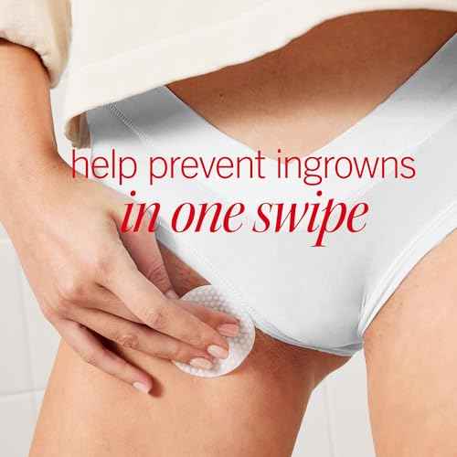 First Aid Beauty - Ingrown Hair Pads with BHA + AHA - Aftershave Treatment Pads to Help Prevent Razor Bumps for Men & Women - Exfoliate Underarms & Bikini Area - Compostable for Daily Use - 60 Pads