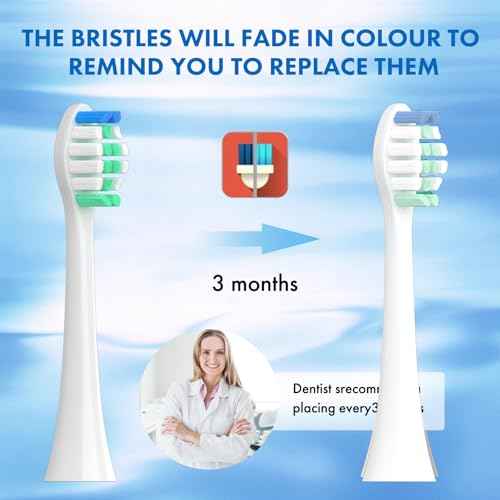 Replacement Toothbrush Heads Compatible with Philips Sonicare£º10 Pack Soft Replacement Electric Brush Head for 4100 5100 6100 HX9023/65 W Optimal Plaque Control Snap-on System