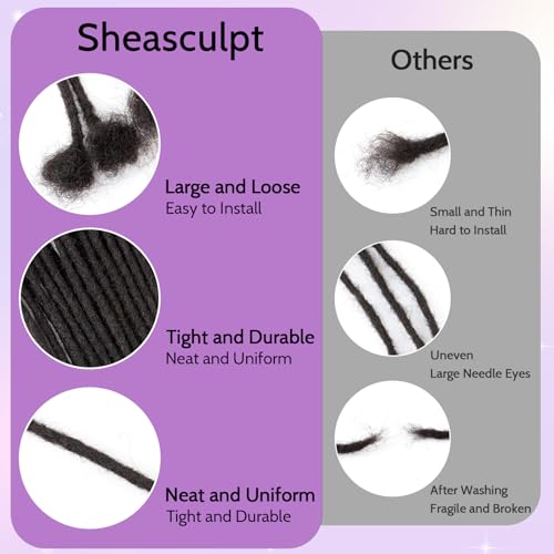 Loc Extensions Human Hair 0.4cm&0.6 cm&0.8cm width 4-18inch 10, 20, 40, 100 strands 100% Human Hair Locs Extensions for Men Women Natural Dreadlocks Can Be Dyed Bleached Curled 0.6cm 6inch 60Strands
