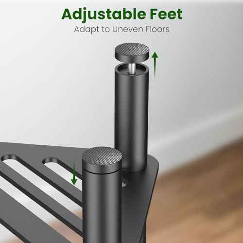 Metal Shower Stool for Shaving Legs, Corner Shower Foot Rest Bench Seat for Inside Shower, Spa Foot Step, Waterproof Small Step for Bathroom (Black)