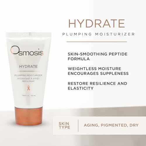 OSMOSIS HYDRATE Plumping Facial Moisturizer with Shea Butter, Skin-Soothing and Firming for Aging, Pigmented, Sensitive, Dry, and Irritated Skin, 1.69 Fl Oz