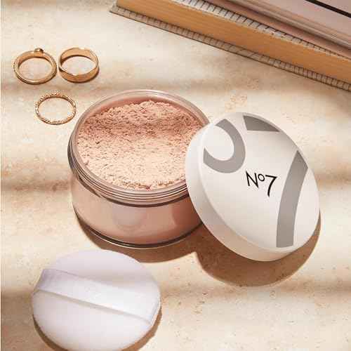 No7 Flawless Finish Loose Setting Powder - Mattifying & Blurring Setting Powder to Set Makeup for a Shine-Free, Airbrush Finish - Helps Soften the Appearance of Fine Lines - Translucent (0.71 oz)