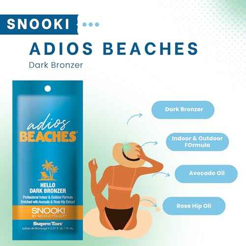 Assorted Tanning Bed Lotion (10 Packets) & EYE WEAR, Random Mix of Snooki My Beaches, Love Snooki, Extreme Blackout 100x, Legs Tanning Lotion Packets (0.57 oz each)
