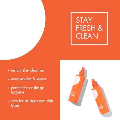 Aeromist Hypochlorous Acid Spray - 16 oz Twin Pack (2 x 8 oz) ? No-Rinse Face Wash, Non-Toxic, Safe for Sensitive Skin ? Perfect for Travel, Home, Gym Use - HOCL