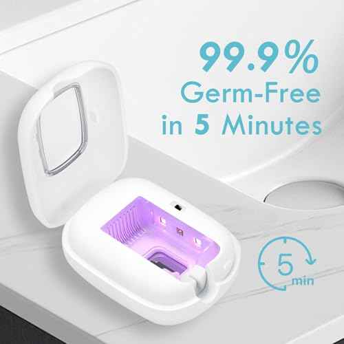 UV Toothbrush Sanitizer Cover, Rechargeable Travel Cap with Magnetic Wall Mount, Portable Cleaner for Any Size Toothbrush