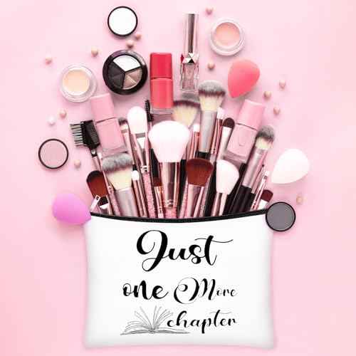 8 Pcs Book Club Gifts Book Lovers Makeup Bag Gifts for Women Cosmetic Bag with Zipper Pouch for Teen Adult Women Lovers Librarian Bookish Club Gifts(Book)