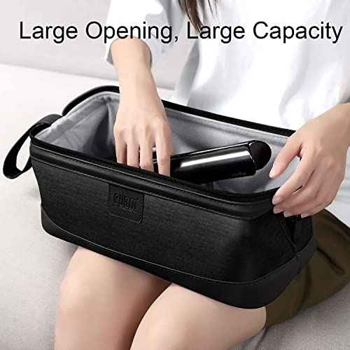 Airwrap Travel Case for Dyson/Shark Flexstyle, Travel Pouch for Complete Styler and Attachments, Travel Bag for Hair Dryer (Black)