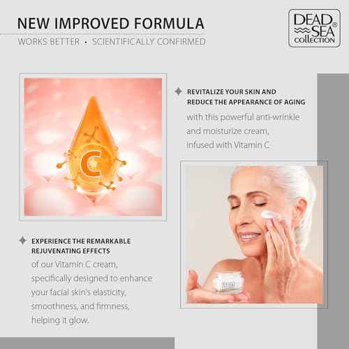 Dead Sea Collection Night Cream for Face with Vitamin C, Dead Sea Minerals, and Vitamin E ? Anti Aging Nourishing Skin Care Moisturizer to Reduce Wrinkles (1.69 fl. oz)