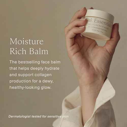 Oak Essentials Moisture Rich Balm | Nourishing Face Balm with Sea Buckthorn & Borage Seed Oil to Help Support Collagen and Deep Hydration, 1.4 Oz