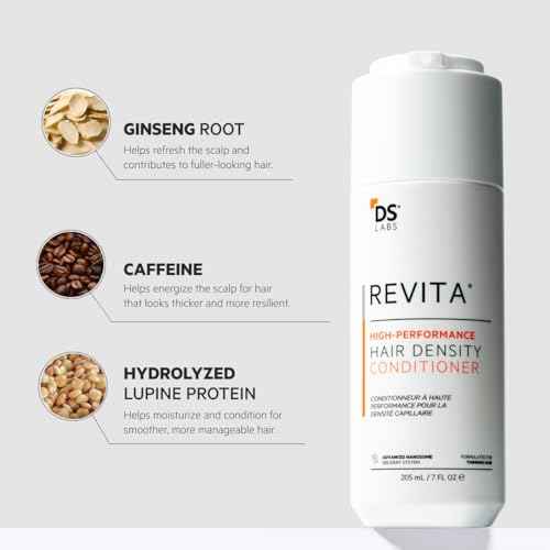 DS Labs Revita Conditioner, 500 mL ? Scalp Refreshing Hydration for Fuller Looking, Weightless Hydration, Caffeine, Turmeric, Sulfate & Silicone Free, Color Safe, For Men & Women