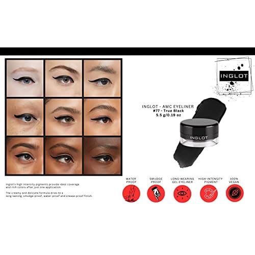 INGLOT Bundle - Duraline, AMC Eyeliner Gel 77 and AMC Eyeliner Gel 90 (3-Piece)