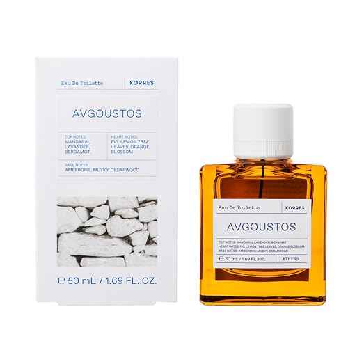 KORRES Avgoustos Eau de Toilette, Fig & Citrus Spray, Unisex Scent with Mandarin Lavender Bergamot, Fig Lemon Leaf Middle, Ambergris Cedarwood Base, Fruity Woody Aroma for Women & Men, 1.69 Fl Oz