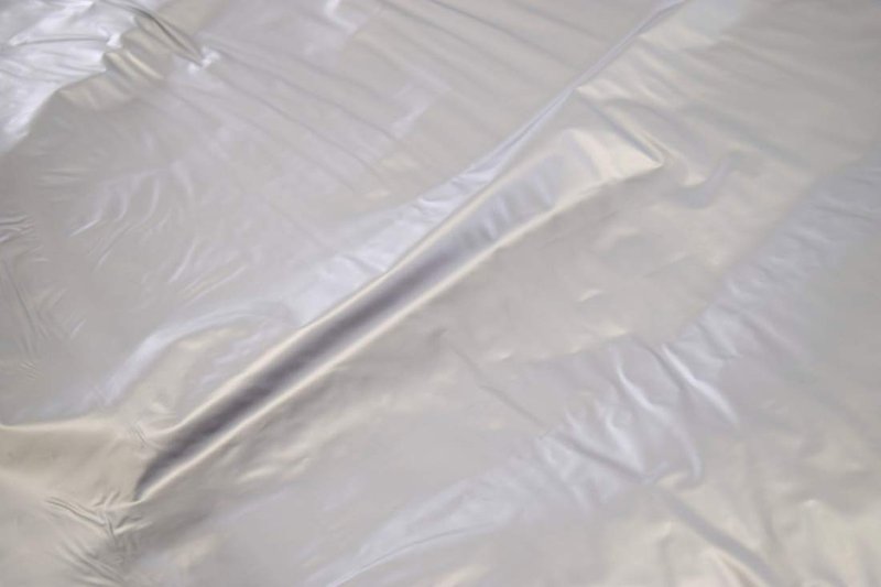 Betty Dain Jumbo Shampoo Cape, 45" W x 54" L, Waterproof and Stain-resistant Vinyl, Soft Nylon Neckband, Touch-and-close Fastener, Machine Washable, Silver