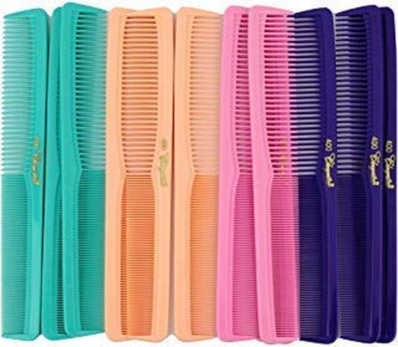 Skiennix 7-Inch All-Purpose Hair Comb - Professional Barber & Stylist Tool | 12 Units in Fresh Mix