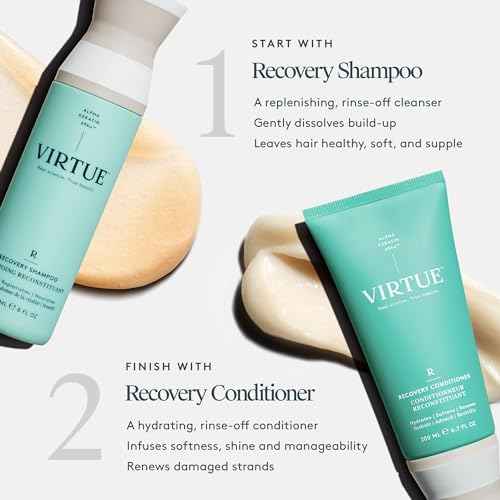 Virtue Recovery Conditioner with Keratin Hydrates, Softens, and Renews Damaged Hair, Sulfate Free, Color Safe