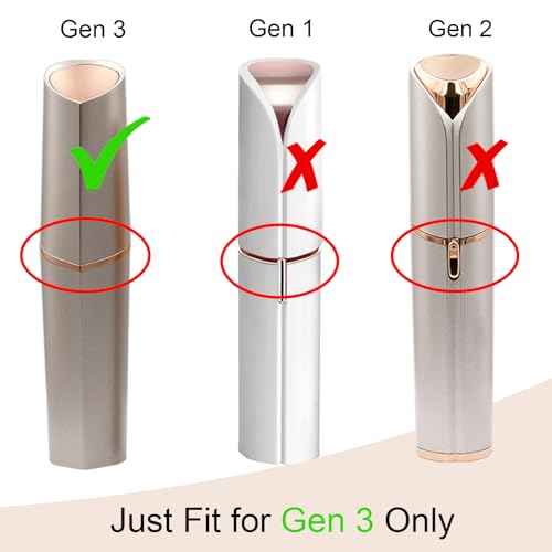 Generation 3 Replacement Heads for New Version Flawless Finishing Touch Facial Hair Remover, 5 Pack