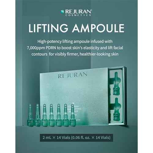 REJURAN¢ç Recover c-PDRN¢ç Lifting Ampoule - High Concentration Original PDRN Serum for Collagen Boost, Deep Hydration, Skin Soothing, Gentle Formula & Intensive Anti-Aging Korean Skincare. (2ml x 14)