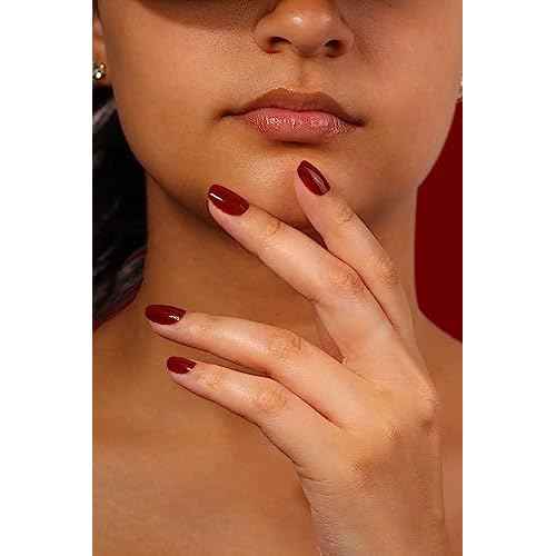 LONDONTOWN lakur Nail Polish - Chip-Resistant, Non-Toxic, Conditions & Hydrates Nails | Glossy Umber Red, You Autumn Know, .40 fl oz