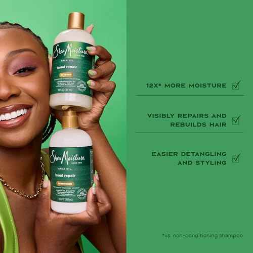 Shea Moisture Bond Repair Conditioner Amla Oil Strengthens And Repairs Hair Bonds With Hydroplex Technology And Amla Oil For Less Breakage With Restorative HydroPlex Infusion 13 FlOz
