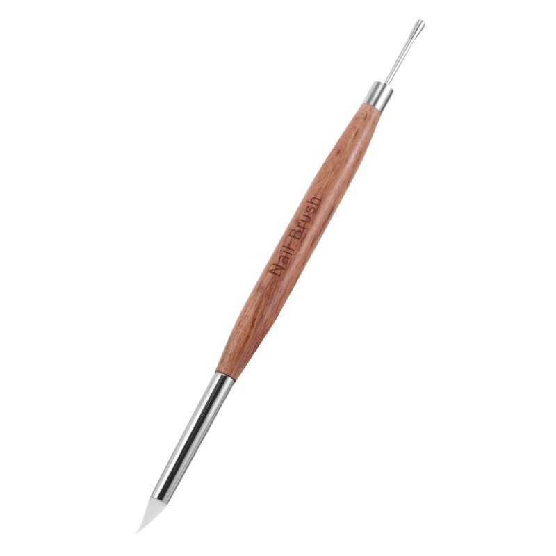 CALLARON Dual Head Nail Art Pen 6.5 Inch Gel Polish Design Tool with Dotting and Sculpting Brush for Professional Manicure and Home Nail Art