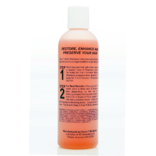 Hair Care Natural Shampoo By Super Hair Energizer, Enriched with Jojoba Oil Shampoo to Promote Healthy Hair Regrowth and Prevent Thinning Hair, 8 Oz. Per Bottle