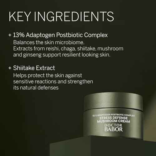 BABOR Microbiomic Stress Defense Mushroom Cream, Antioxidant and Microbiome Complex Protect, Moisturizer Balances and Revitalizes Skin, Improve Skin Barrier, Reduce Fine Lines & Wrinkles, 1.69 oz