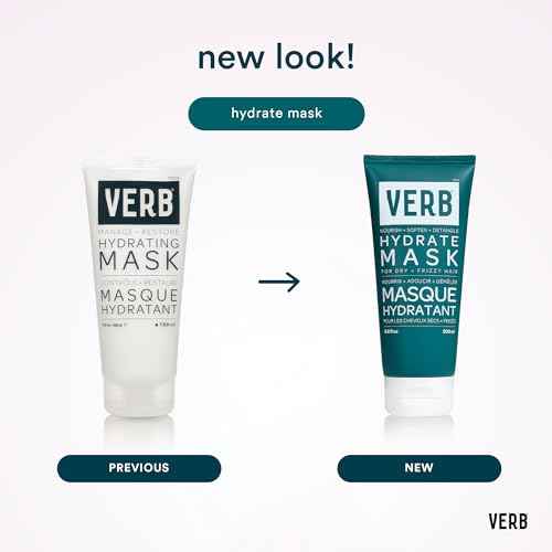 VERB Hydrate Mask, 6.8 fl oz - Intense Moisture for Dry + Frizzy Hair - Smooth + Detangle - Amber + Warm Jasmine Scent
