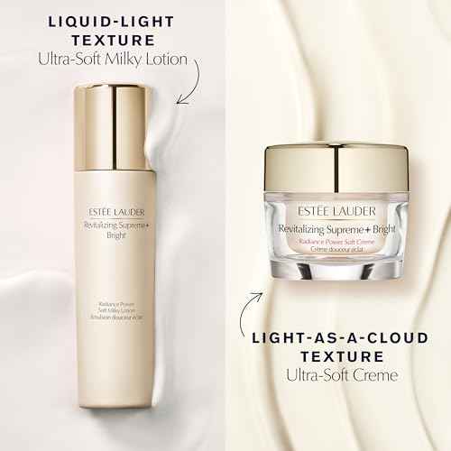 Est?e Lauder Revitalizing Supreme+ Bright Radiance Power Soft Milky Lotion Moisturizer with Vitamin C | Targets Dark Spots & Dullness, 3.4 Fl Oz