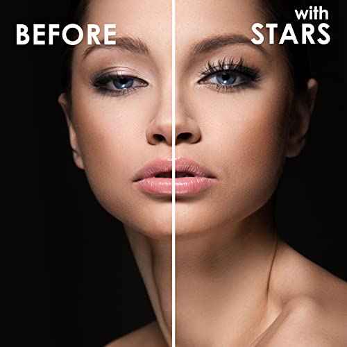 18mm Mink Eyelashes, 3D Real Mink Lashes, 3 Pairs Doll Look Eye Lashes, Fluffy Dramatic False Eyelashes, 6D Wispy Long Criss-cross Luxury Volume Strip Lash, Cruelty-Free (Star)
