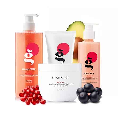 Restorative Capilar Set for damaged/mistreated hair caused by coloring, chemical processes / use of irons and dryers. BE BOLD COLLECTION Complete Regimen hair care