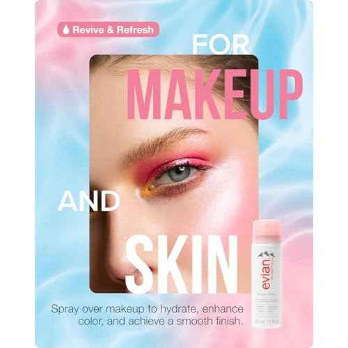 Evian Facial Spray Weekender Kit - Hydrating Mineral Water Mist for Face & Skin - Refreshes Makeup, Sets, & Tones - Travel-Friendly Size for Weekend Hydration and Skincare Essentials