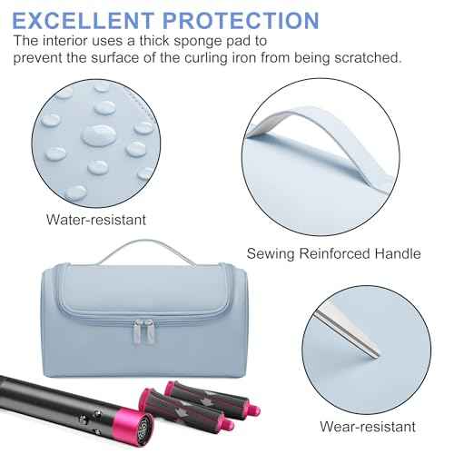 Hair Dryer Travel Case, Portable Hairdryer Storage Bag with Hanging Hook, Waterproof Hair Dryers Organizer Bags