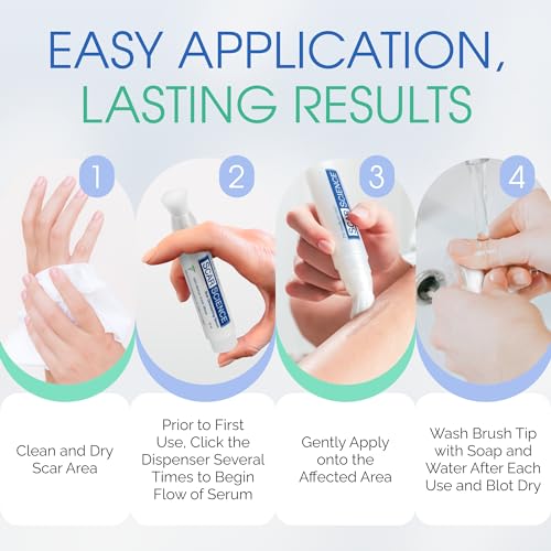 100% Silicone Scar Gel Cream Serum ? Ultra-Soft Brush Applicator for Gentle Scar Therapy After Cosmetic Procedures, Facial Peels, Surgical, Acne, Burn & Keloid Scars ? Hypoallergenic & Fragrance Free