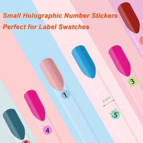 Fan-Shaped Nail Swatch Sticks with Number Stickers, Nail Practice Sticks, Color Display Wheel, Sample Tips (Transparent-50pcs)