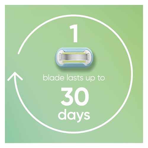 Gillette Venus Extra Smooth Women's Razor with Reusable Handle, 5 Blade Refills and Shower Holder