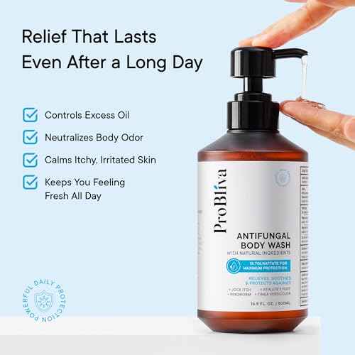 Antifungal Body Wash Treatment Soap ? Antibacterial Wash for Jock Itch, Ringworm, Back Acne, Tinea & Foot Odor ? Medicated Skin Relief Cleanser Gel with Tea Tree Oil & Tolnaftate for Men and Women
