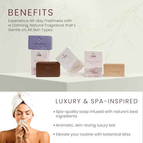6 Pcs Women Natural Handmade Body Soaps 5 OZ Pack Floral Radiance Long lasting Fragrance Luxurious Scents with Natural Ingredients ? Sulfate & Paraben Free, Vegan Soap
