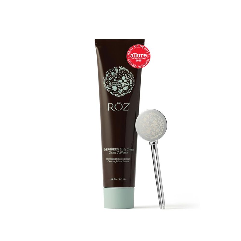 RŌZ Evergreen Styling Cream – Lightweight Hydrating Hair Cream with Light-Medium Hold for Smoothing Flyaways, Sculpting Styles & Refining Ends | Vegan, Sulfate-Free, Silicone-Free, Color Safe, 2 fl oz