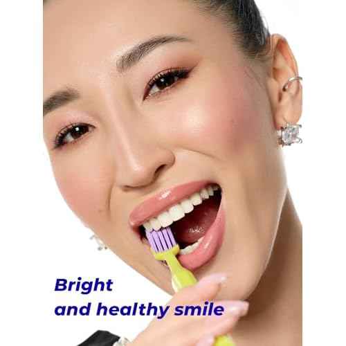 Medium Soft Toothbrush for Adults | Ultra-Dense Rounded Bristles | Gentle on Gums | Deep Plaque Removal | Whiter Smile | Suitable for Braces | 2 Pack Multicolor