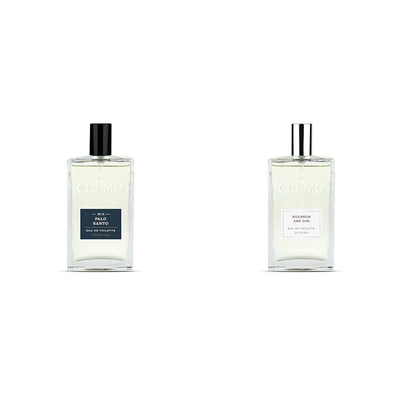 Cremo Spray Cologne, Palo Santo (Reserve Collection) & Bourbon & Oak Cologne Spray, A Sophisticated Blend of Distiller’s Spice