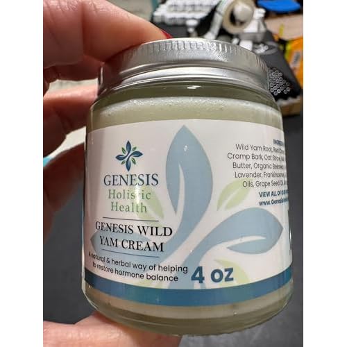 Genesis Wild Yam Root Cream, Organic Balancing Cream for Women, Deep Nourishment and Hydration, Made with Wild Yam Root, Chaste Tree Berry, and Red Clover, 4oz