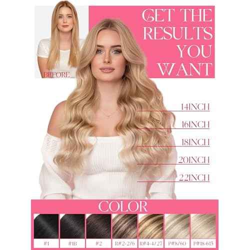 Lacer Blonde OVO Invisible Butterfly Double Weft Hair Extensions 20 Inch Seamless Micro Beads Human Hair Extensions Glueless Golden Blonde Highlight Platinum Blonde Natural Real Remy Hair 100G 31.5"