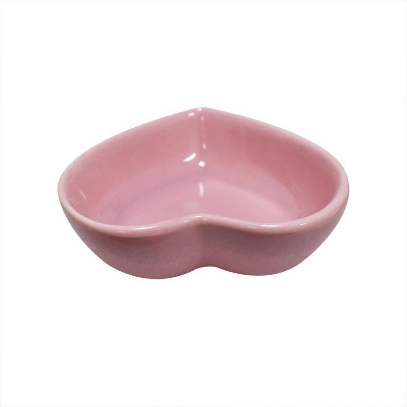 Albedel Pink 6 pcs Heart Shaped Porcelain Soy Sauce Dish Ceramic Dip Dipping Bowls 1.65 oz for Dinner Baking BBQ and Cooking