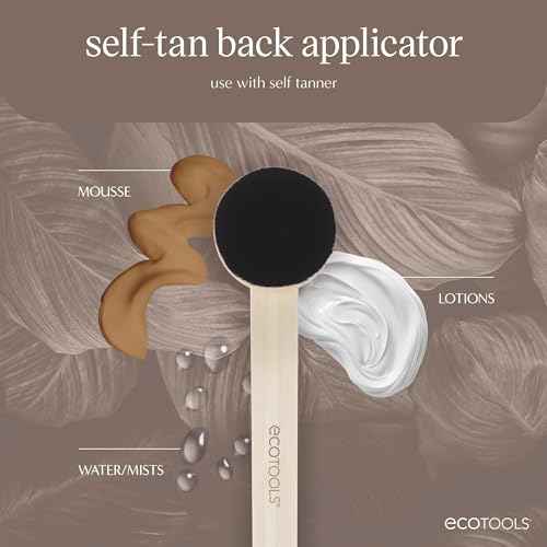 EcoTools Good Tan Self-Tan Back Applicator, Long Handle Back Brush For Controlled Sunless Tanning, Eco Friendly, Vegan & Cruelty Free, 1 Count