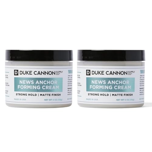 Duke Cannon Supply Co. News Anchor¢ç Forming Cream - Medium to Strong Hold, Matte Finish, 4 oz. (Pack of 2)